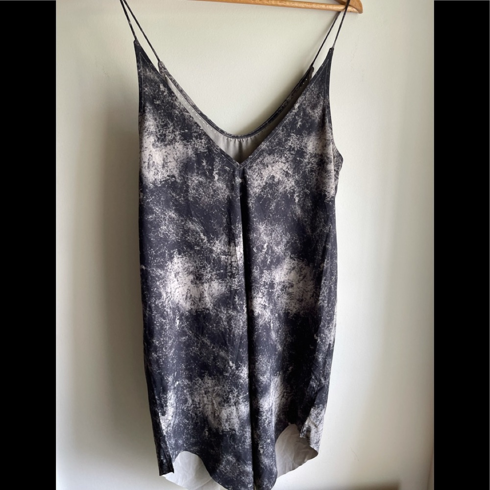 Hurley Black and Gray Marble Slip Dress